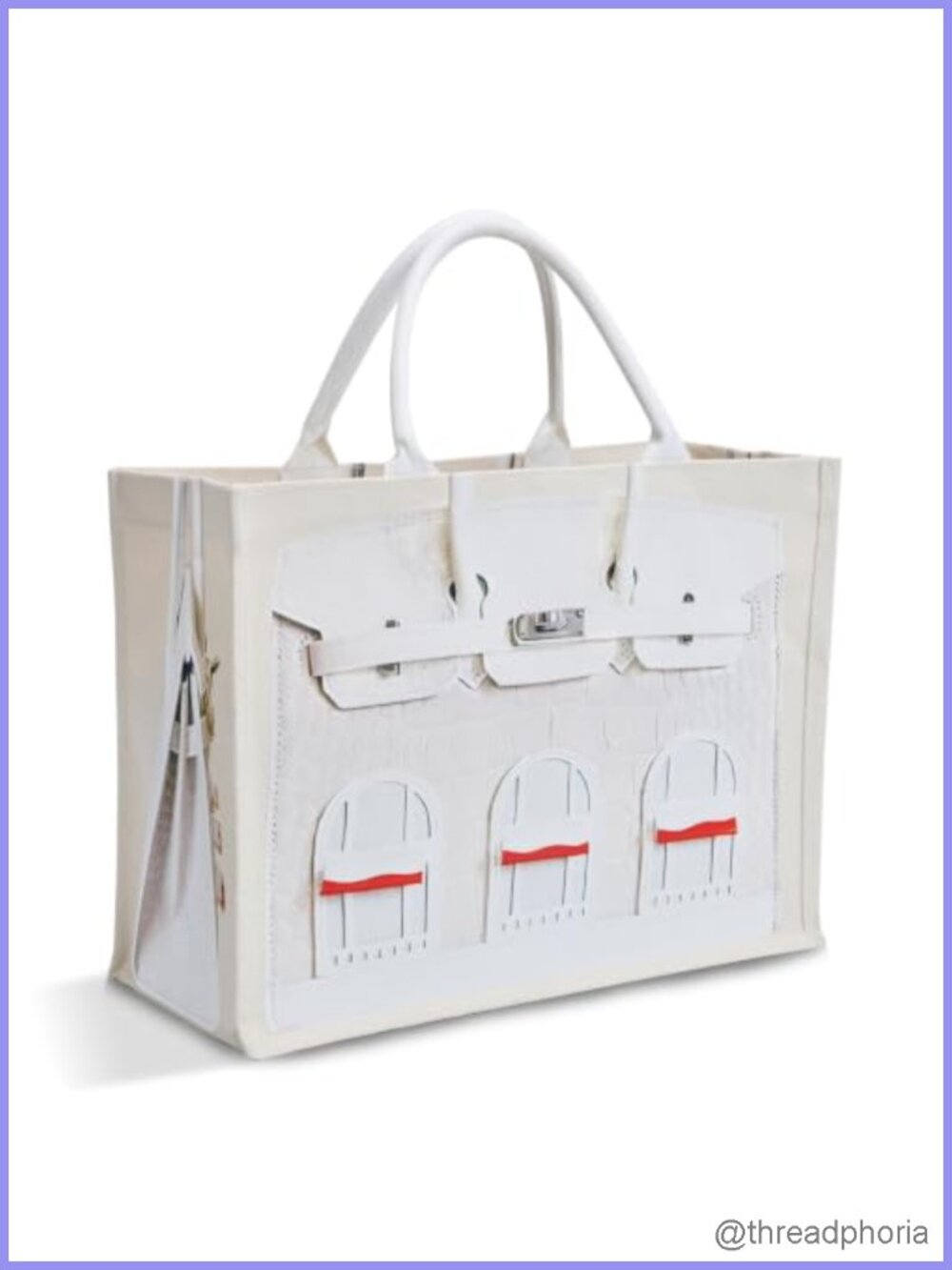 16oz Canvas Tote Bag for Women Luxury Print Structured